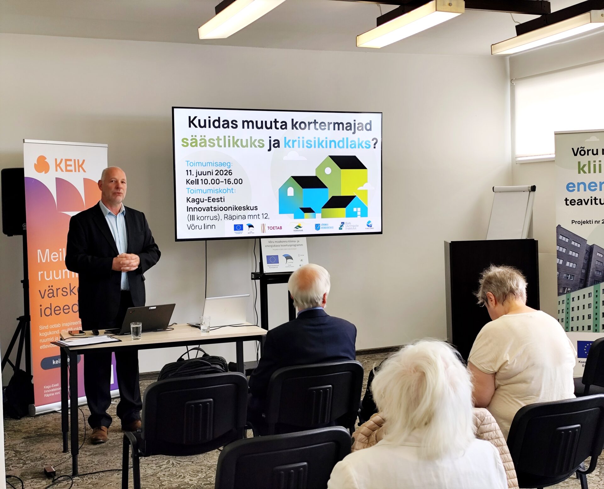 Täna, 11. juunil leidis Kagu-Eesti Innovatsioonikeskuses (KEIK) aset projekti „Võru maakonna kliima- ja energiakava teavitusprogramm“ avaseminar, mis keskendus 